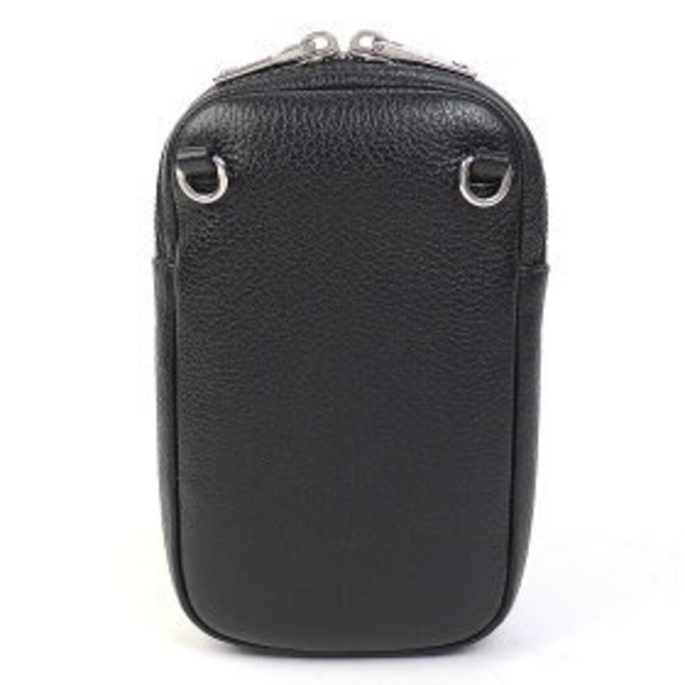 PRADA SAFFIANO LEATHER SHOULDER BAG smartphone pouch triangle logo - Picture 3 of 7